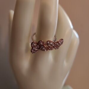 Bella Luce Silver Rhodium Butterfly Ring Diamond Simulant Size 9
